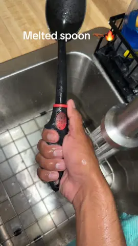 I’m the designated server at all the cookouts now 🔥🫳🏾🍳 #Melted #FusedHand #Roasted #Grilled #Burn #HandAttachment #SpoonHands #Cooked #hashslingingslasher 
