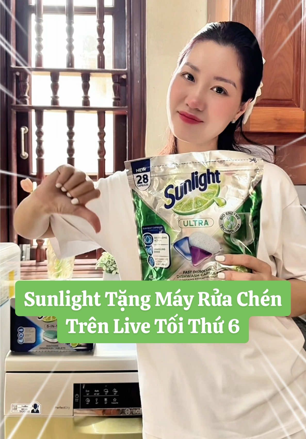 Tặng máy rửa chén trên Livestream trên Tóp Tóp trên tối thứ 6 của Tháng 8❤️ #VienruachenSunlightUltra #SachBongHoanHao #HợptáccùngUnilever #metiutit #fyb #xuhuong