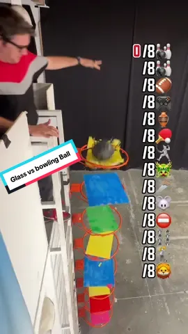 Replying to @Football4life We’ve done glass! This vid is one of my favorites! What should we do next? #layers #challenge #bowling #football 
