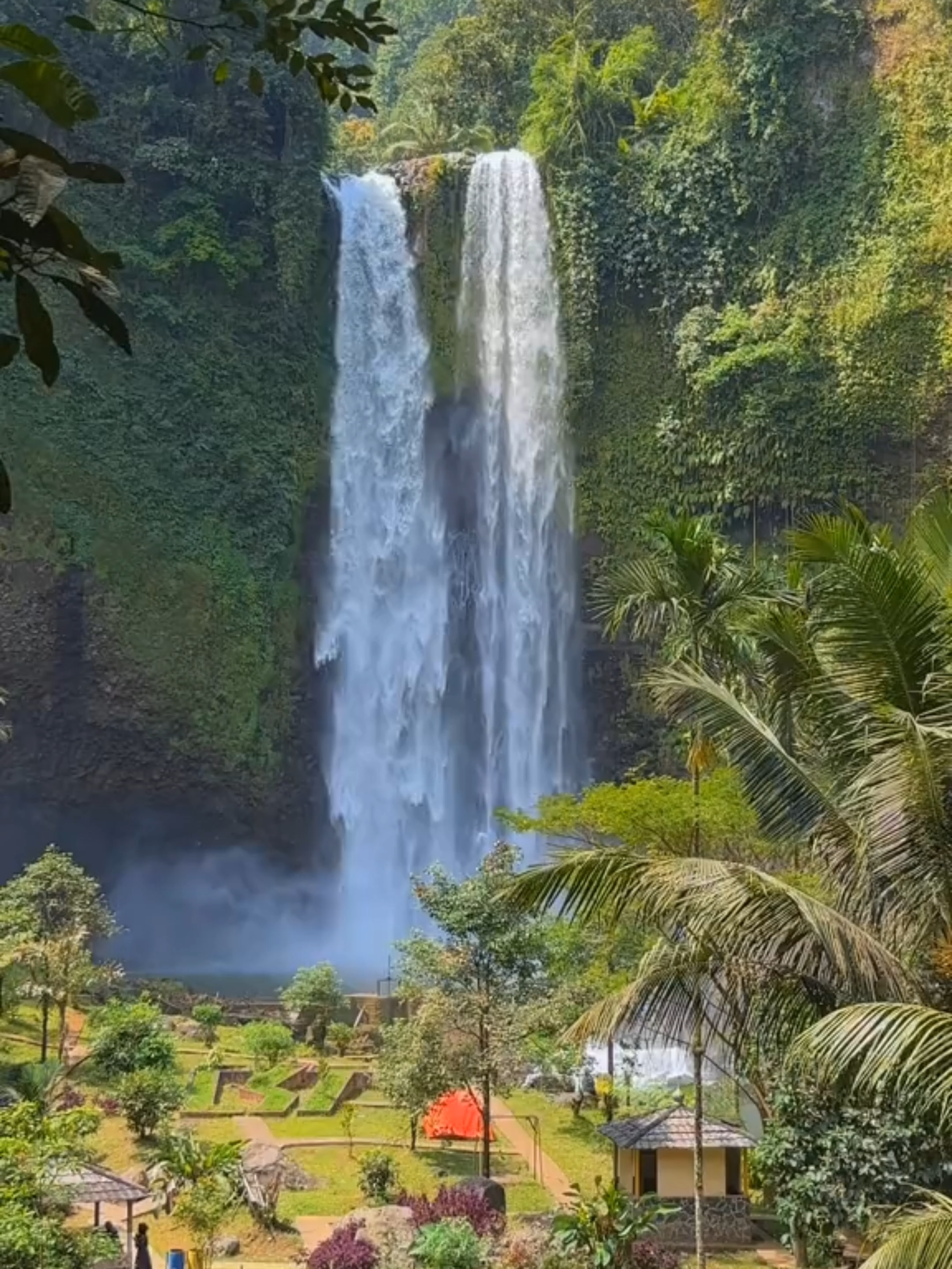 Curug Sanghyang Taraje Garut – Air terjun indah dengan dua aliran besar yang jatuh megah dari tebing tinggi, menjadi ikon wisata alam di Garut, Jawa Barat. Suara gemericik air dan udara segar pegunungan jadi obat lelah terbaik. #pelitatravel #sanghyangtaraje #curug #garut #jawabarat