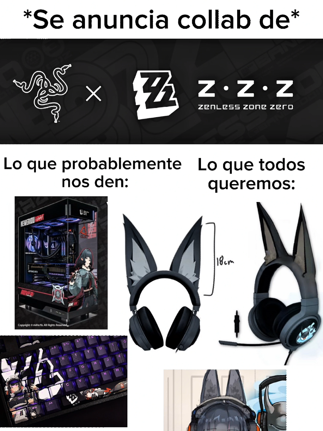 Necesito esas orejas de Miyabi a la de ya xD #zenlesszonezero #zzz #zzzero #hoyoverse #razer #miyabi #molthery 