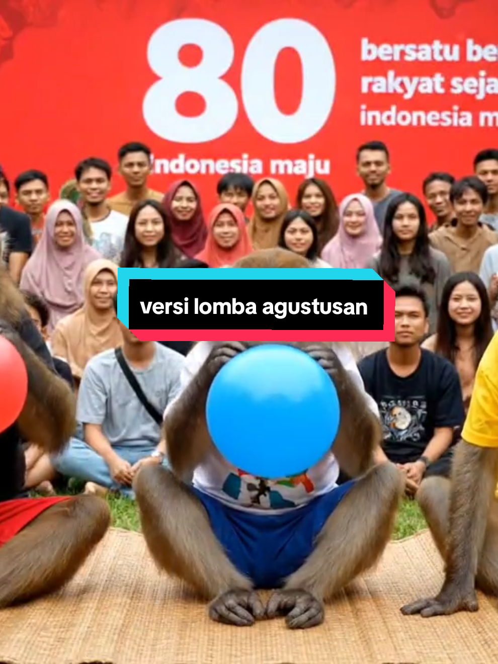 masih versi kera lomba agustusan. #masukberandafyp  #googleai  #lomba17agustus  #kreatordigital  #aigenerated  #fyp 