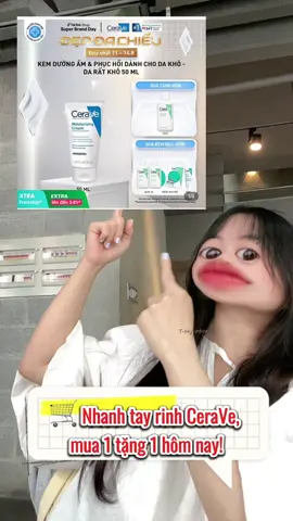 💙 CeraVe deal xịn: Mua kem dưỡng, tặng srm mini! #Tmyunbox #cerave 