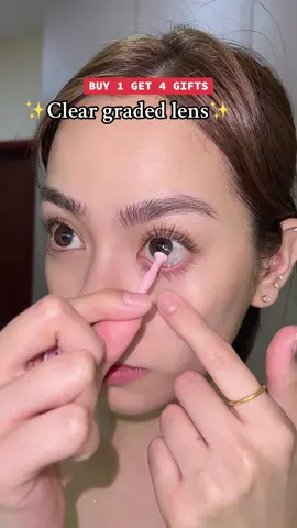 Clear graded lens! BUY 1 GET 4 GIFTS ( Applicator, solution and lens case)  #Lens #Magister #Fyp  #MomsofTikTok  #tiktokfinds 
