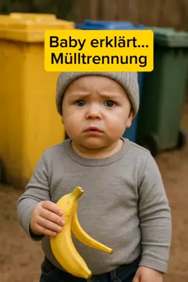 Baby erklärt... Mülltrennung. #baby #babytiktok #babylove #mülltrennung #fyp #ki #lustig 