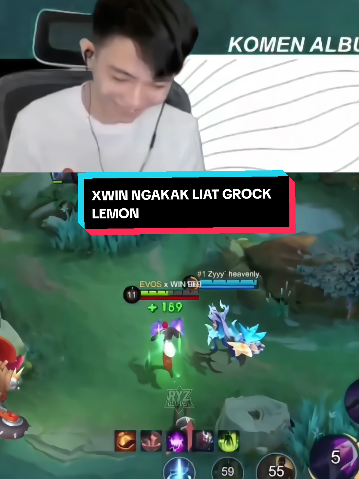 Reaksi xwin liat lemon pakai grock #MLBB #MLBBMysticMeow #xwin #lemon #rrqlemon 