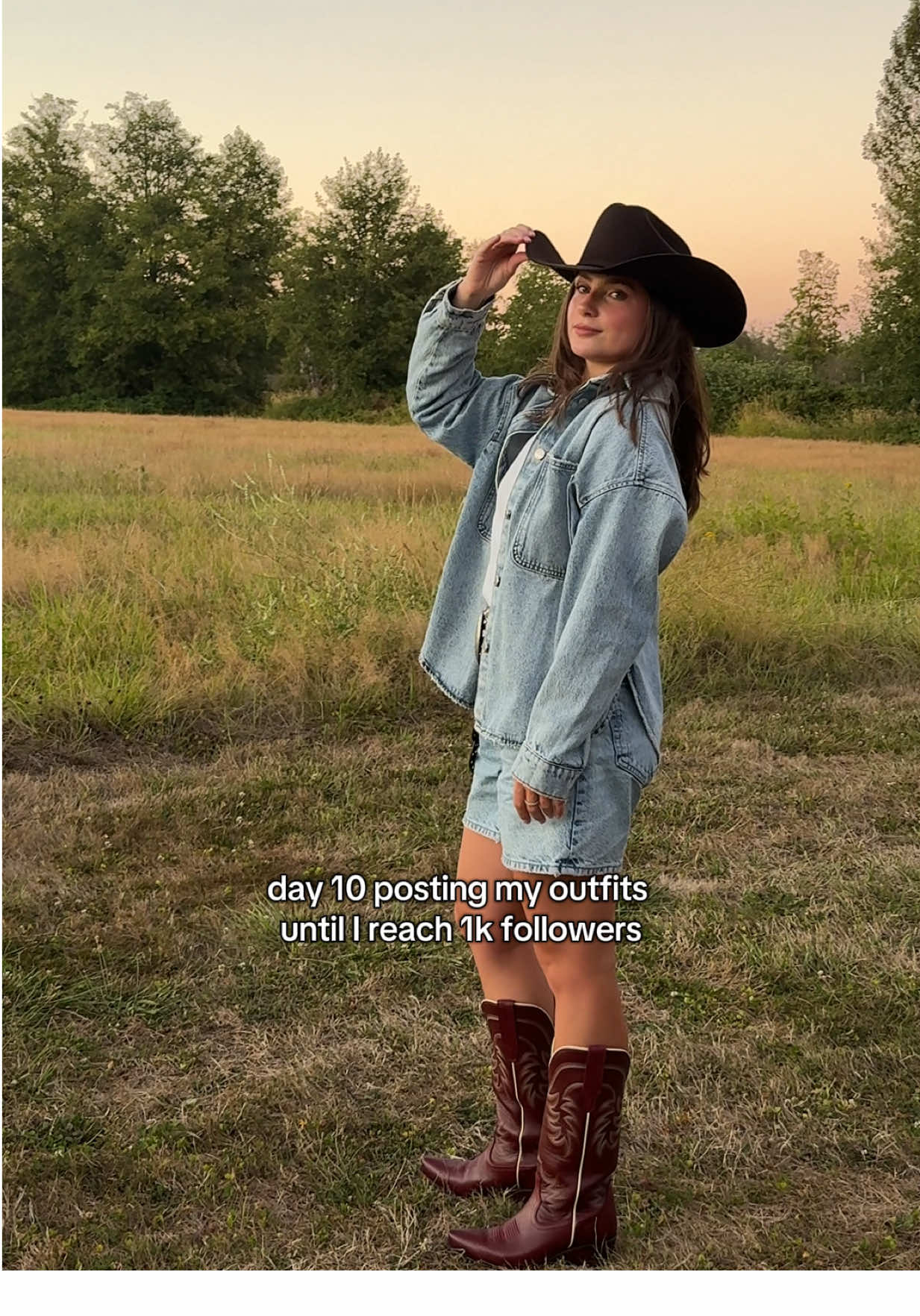 obsessed with this one 🤌🏼🥰 @Stetson hat  @ZARA denim shirt and shorts  @Selfie Leslie belt @Tecovas Annie boot #OOTD #outfit #outfitinspo #cowgirlboots #cowgirl #cowboy #cowgirloutfit #tecovasboots #tecovas #tecovas #redboots #redboot #denimoutfit #cowgirlhat #cowgirlinspo cowgirl, cowboy, cowboy boot, cowgirl boot, red boot, Tecovas Annie, red annie boot, Tecovas, cowgirl hat, stetson hat, felt hat, brown felt hat, brown stetson hat