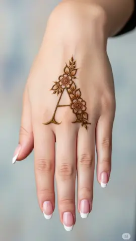 Alphabet Mahndi Designs.. 💫 #mahndi #easy #girls 
