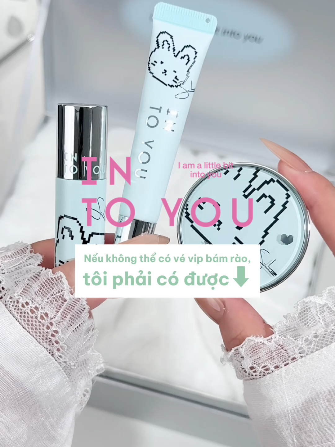Nếu không thể có vé vip bám rào, tôi phải có được bộ ba nàyy 😭 #intoyouvn #intoyoucosmetics #intoyouSOOBIN #SOOBINPINK #IntoyouNewArrivalDay #tanvaomuahe