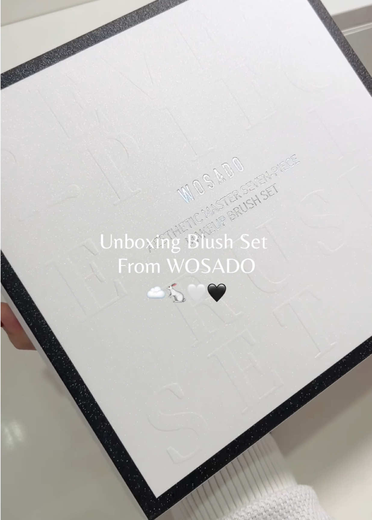 Unboxing blush set from Wosado ☁️🖤 พรีเมี่ยมมาก ขนแปรงหนานุ่ม ขนแปรงหัวกลม หนาละเอียดอ่อนโยนต่อผิว คุณภาพสูงไม่ระคายเคืองผิว 🖤☁️🐇 #wosado #wosadothailand #รีวิวบิวตี้ #blushset #blushwosado 