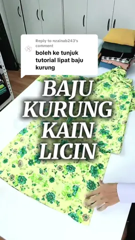 Replying to @nzainab243 #tutorial cara lipat baju KURUNG kain licin Dan Ade span dekat bahu supaya tak terburai, nampak kemas, Jimat ruang bila kita Simpan atau susun dalam almari #stepbystep  #lipatbajukurung #bajukurung #foldingclothes #tipslipatpakaian #waissa #pewangipakaian #fabricperfumelotion #dobidesa #thebestlaundryinklang 