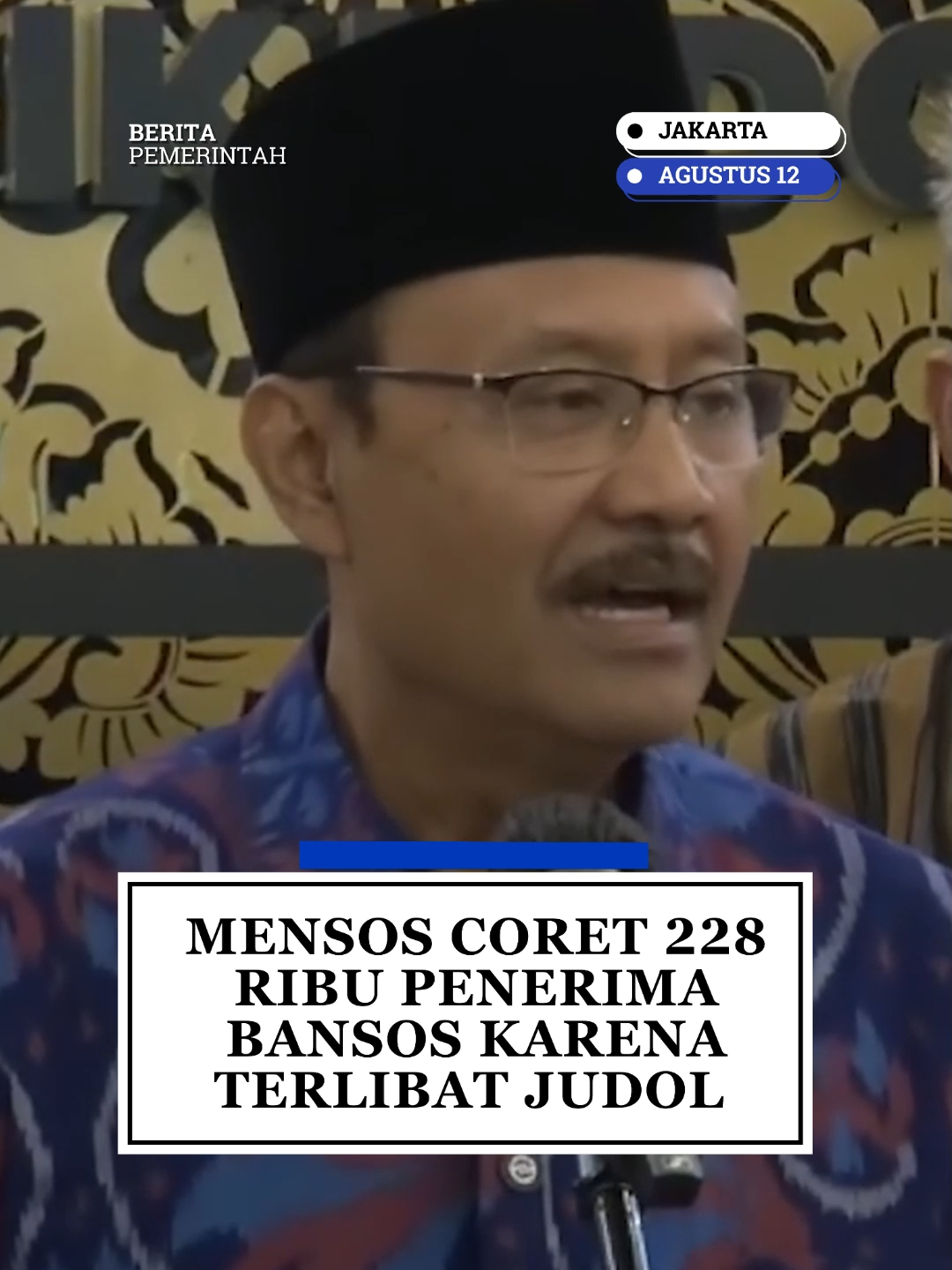 MENSOS CORET 228 RIBU PENERIMA BANSOS KARENA TERLIBAT JUDOL #mensos #judol #bansos #ppatk