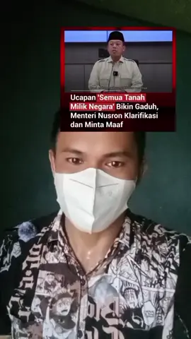 kami terima maaf dari bapak Nusron,tapi jangan diulangi lagi ya