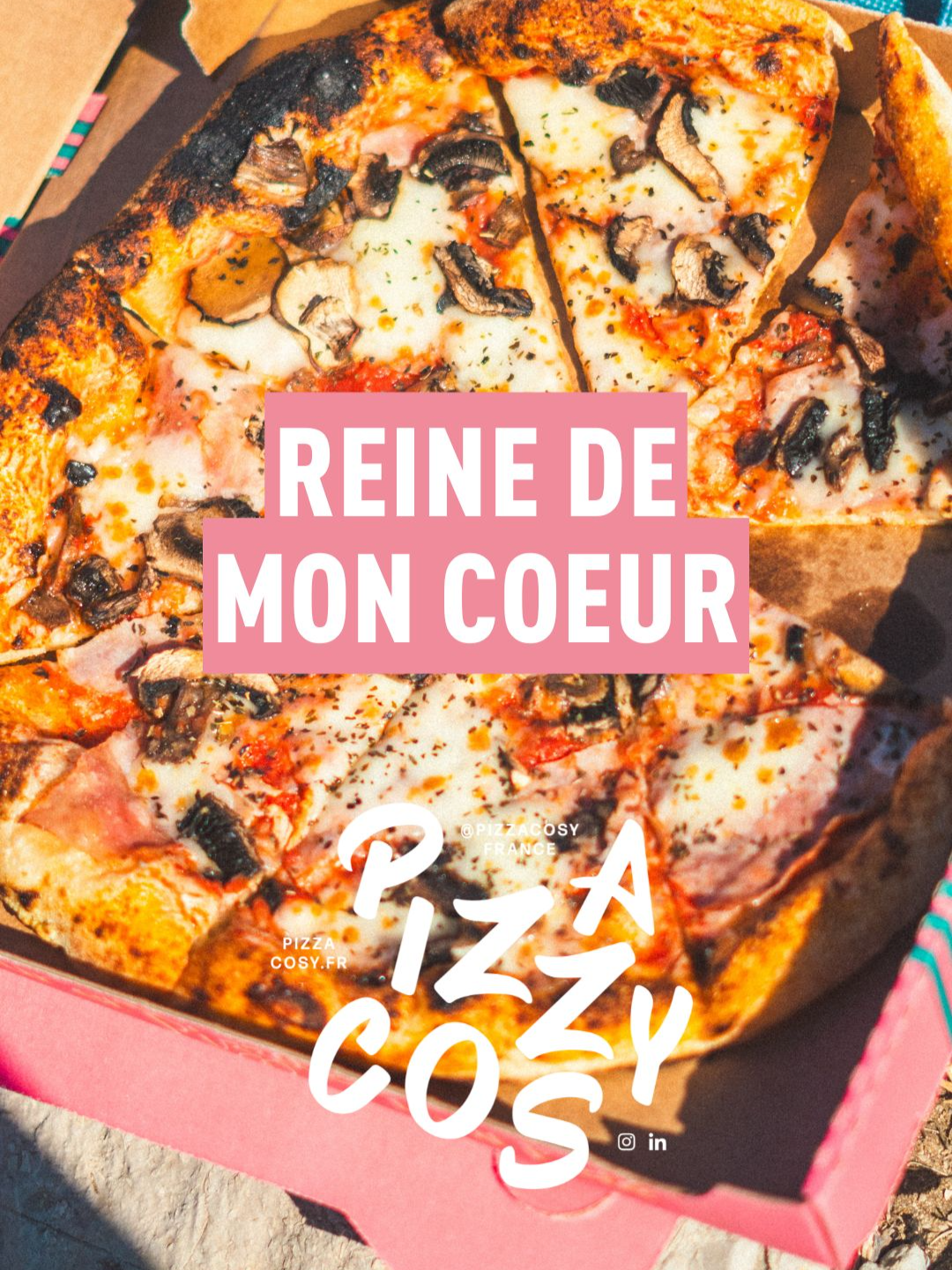 La Reine de mon cœur 👑 + toi + une terrasse au soleil = combo parfait de l’été !​ Team “Reine pour la vie” ou tu varies les plaisirs ? #reine #pizza #fyppp #pizzacosy #yummyfood