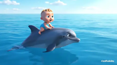 animasi bay lucu dengan lumba-lumba nya #lumba #lumbalumba #anakanak #cartoon #animasikartun