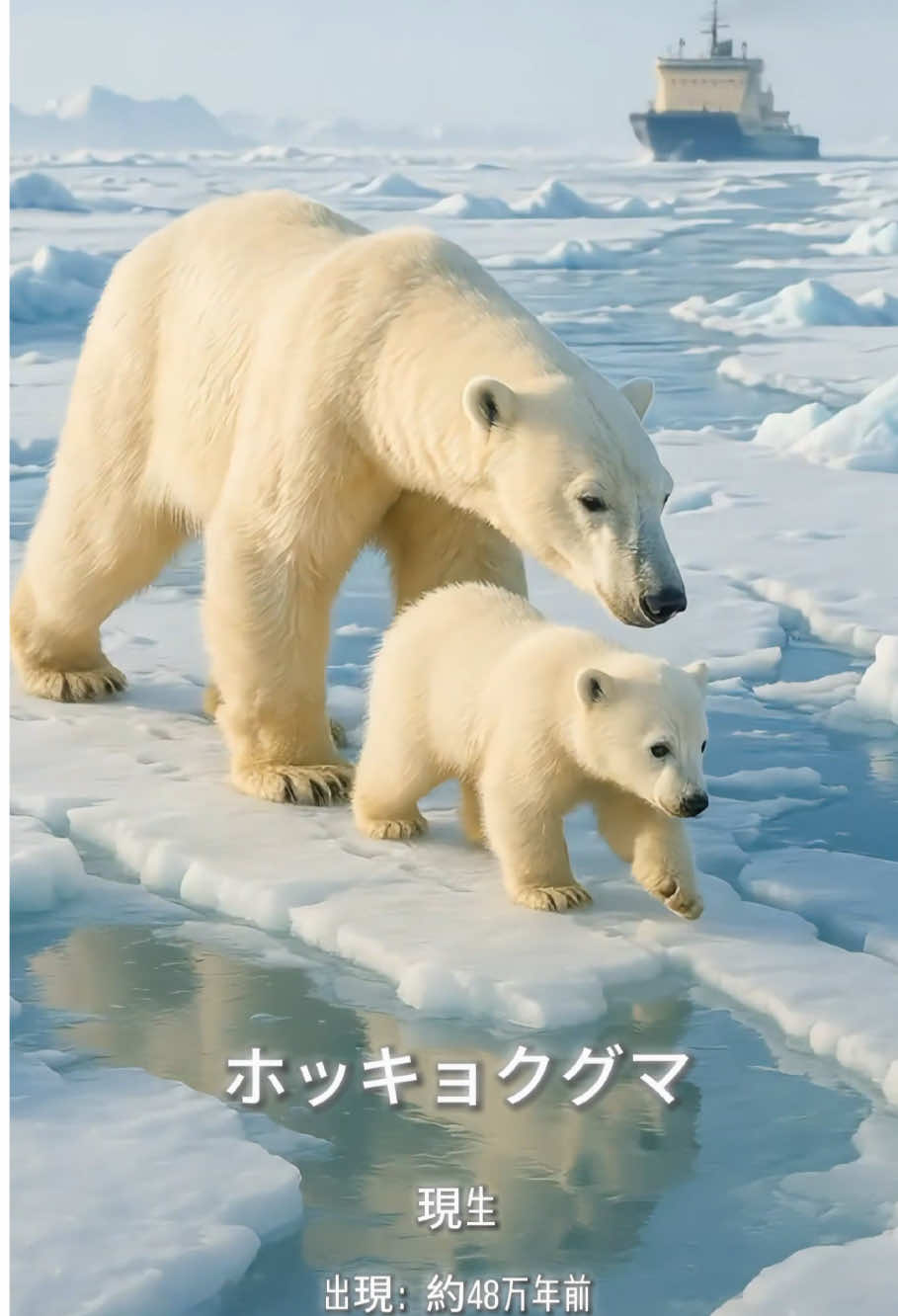 ホッキョクグマの進化の物語#歴史 #ai #進化 #おもしろい #ホッキョクグマ 