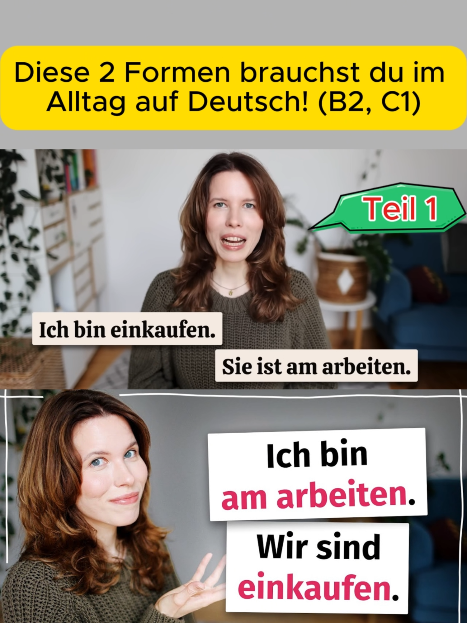Diese 2 Formen brauchst du im Alltag auf Deutsch! (B2, C1) #deutschlehrerin #deutschland🇩🇪 #deutschsprechen #deutschlernen #wortschatz #deutscheverben #besserdeutschsprechen #deutschmitrieke #deutschb2 #deutschc1c2 #fyp #foyou