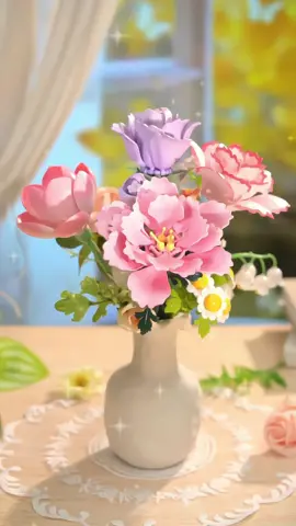H mà có ai cầm bó hoa này tặng tui là tui đổ luôn, đổ đứ đừ luôn 💐💐 #mohinhlaprap #quatang #decor #becoishop #fyp #xuhuongtiktok 