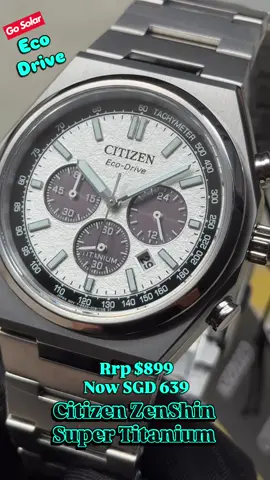 Brand New Citizen ZenShin Super Titanium Eco-Drive Chronograph Watch CA4610-85A Rrp $899 Now SGD 639 Hour Boutique 3 Coleman Street Peninsula Shopping Centre #01-03 Singapore 179804 Opening Hours Mon - Sat 1030am - 730pm Sun & PH 1130am to 630pm   Payment Modes Visa, Masters, Amex, Nets,  Cash, PayPal  0% UOB 6MTH or 12MTH INSTALLMENT PLAN  0% MAYBANK 24MTHS INSTALLMENT PLAN  #HOURBOUTIQUESG #timepiece  #menstyle #mensfashion     