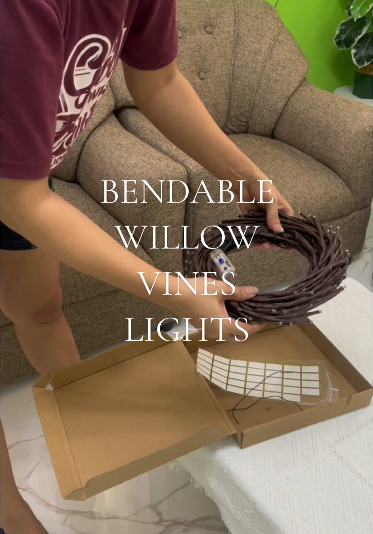 Ay kaboog ang bahay mo dito te #ledlights #bendablewillowvinelights 