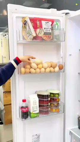 This pull-out egg box is so convenient. It has a double-layer design and can be stacked. It's easy to hold and very practical.#Eggstoragebox#Slidingeggstoragebox#fyp #fouryou #tiktok #goodthing 