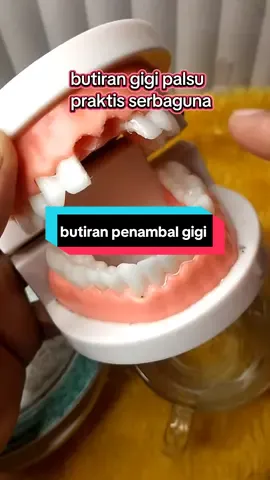 butiran penambah gigi praktis serbaguna bisa dibuat di rumah sendiri sesuai dengan keinginan dan kebutuhan gigi kita yang mau co pesannya di keranjang kuning #butiranpenambalgigi #penambalgigi #fyp  #gigipalsu #gigipalsulepasan 