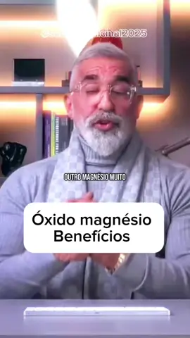 O Óxido de Magnésio ajuda a fortalecer ossos, relaxar músculos e melhorar o coração! 💪✨ Comente “magnésio” e siga @saudemedicinal2025 para mais dicas de saúde natural! 🌿 #Magnésio #SaúdeNatural #BemEstar