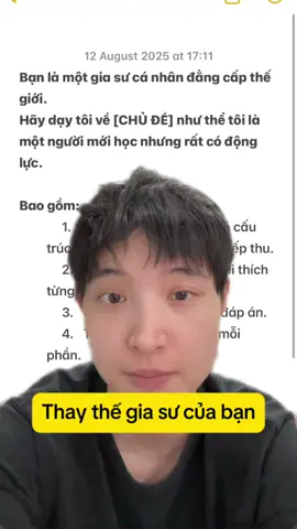Bạn không cần phải thuê gia sư nữa . Mình sẽ chỉ cho bạn cách để dùng chatgpt làm gia sư cho bạn