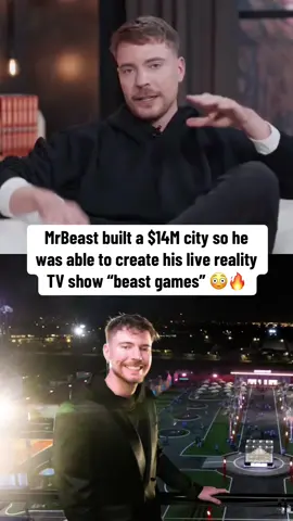 MrBeast built a $14M city so he was able to create his live reality TV show “beast games” #mrbeast #beastgames #mrbeastchallenge #viral #fyp 