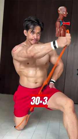 3 shoulder exercises using tubes‼️ . . #shoulderworkout #homeworkout #Fitness #exercise #fyp 