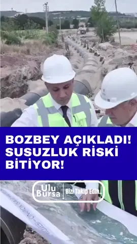 Bursa Büyükşehir Belediye Başkanı Mustafa Bozbey, Bursa-Çınarcık İçme Suyu Hattı Projesi ile Bursalıların 1 Eylül’de nefes alacağını söyledi. #bursa #bursahaber #ulubursa #bozbey 