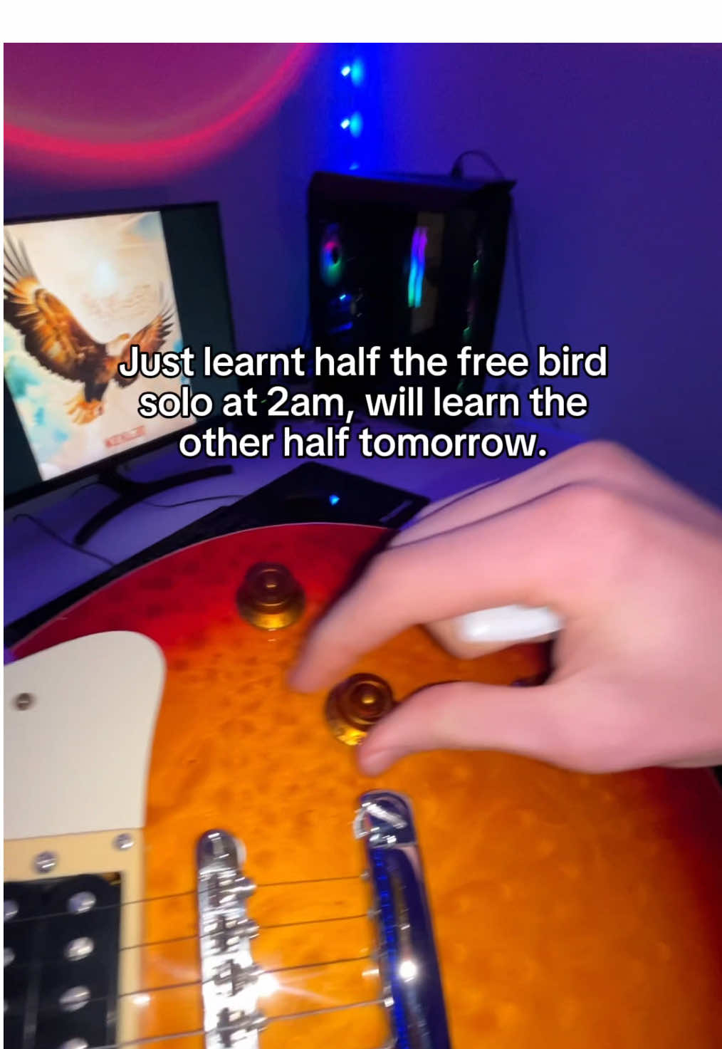 Not on a school night #freebird #guitar #fyp #electricguitar 