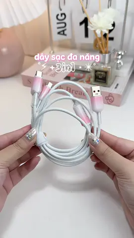 em này vừa sạc nhanh mà lại có 3 đầu dùng được với mọi thiết bị  nè ⚡️ #sacnhanh #dxoi #sacdienthoai #sac3in1  #nhaxinhcunghoevan 