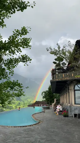 Cầu vồng sáng sớm #tiktoktravel #dulich #sapa #themongvillage #xuhuong 