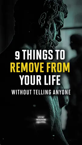 9 Things To Remove From Your Life Without a Word #stoicwisdom #stoicism #lifelessons #selfdiscipline #mindset 