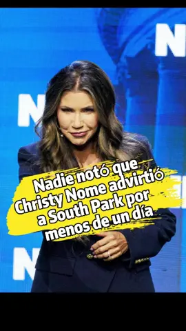 Nadie notó que Christy Nome advirtió a South Park por menos de un día,y el programa la convirtió en la mayor burla del año con tres jugadas. #South Park#trump#ChristyNomer#foryou##fyp