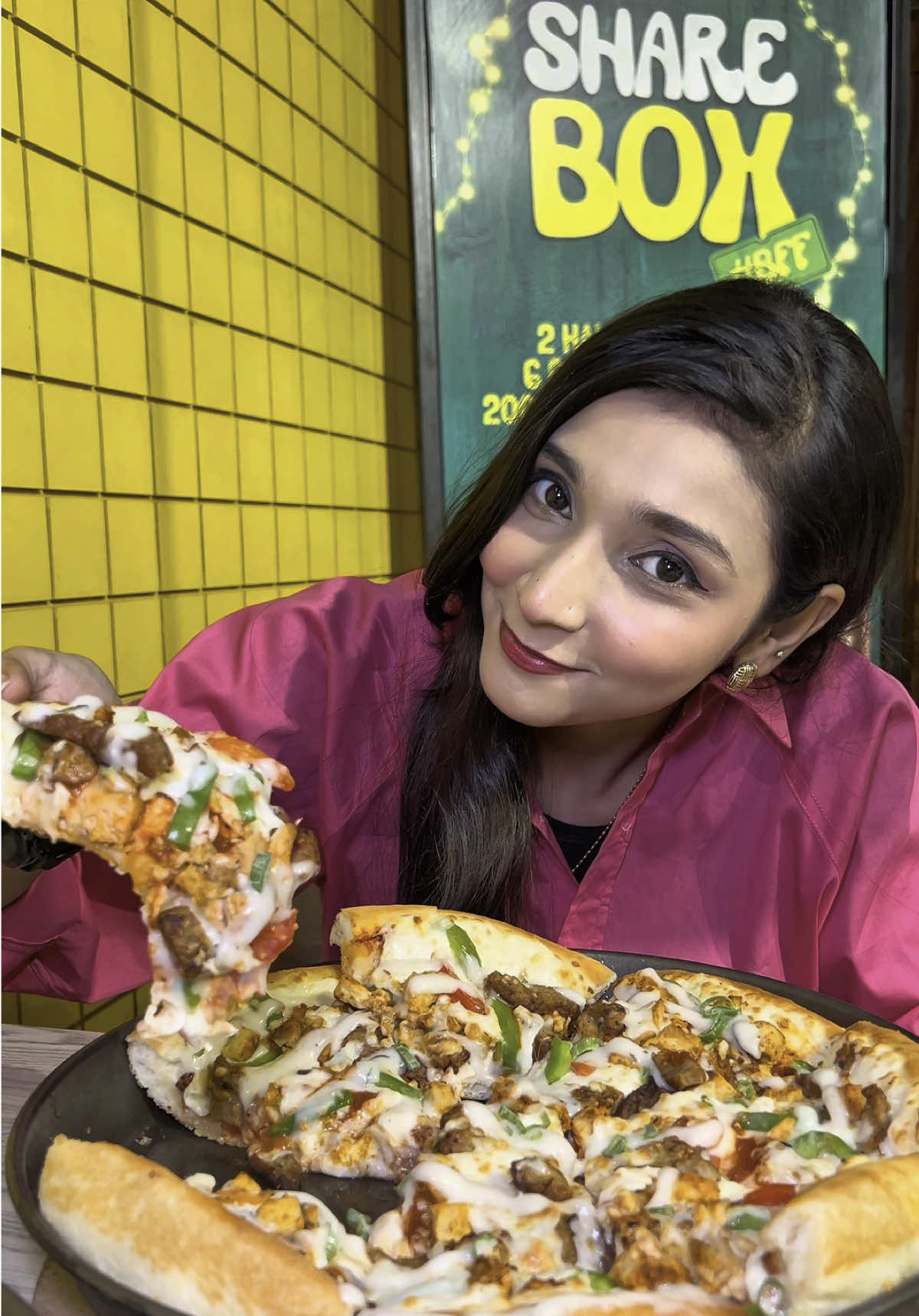 One bite… and it instantly became my new favourite! 🤤🍕  @Broadway Pizza  . . . . .  #BroadwayDeepPan #CreamySupreme #PizzaLovers #FoodieFinds #CheesePull         