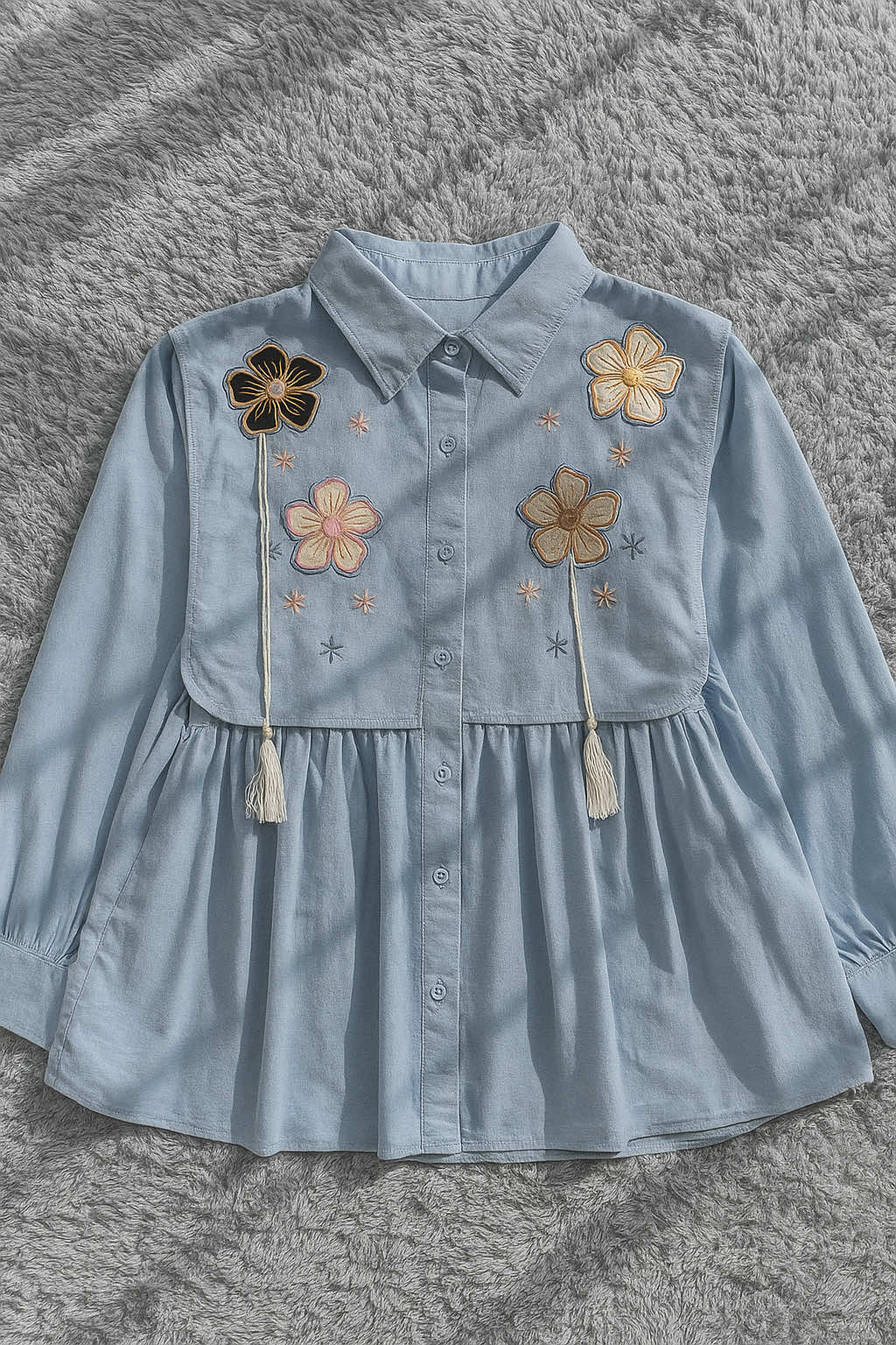 Zania Atasan Kemeja Wanita Linen Bordir Lengan Panjang 5.0 (2) 11 terjual #atasanwanita #bajuwanita #outfit #koreanstyle #fyp 