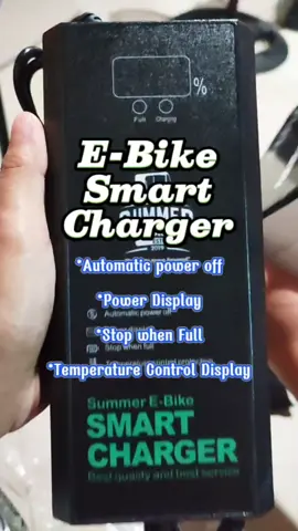 galing ng ebike charger na to..  automatic power off na sya kapag full charge na,iwas overcharge,. with battey percentage display pa.. #ebikecharger #charger #fastcharging #smartcharger #intelligentcharger 