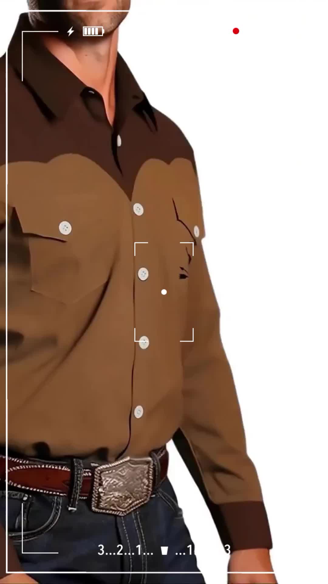 Western Style Men's Patchwork Long-Sleeved Shirt Classic Brown Polyester Fabric Personalized Pocket Totem Embellishment Full Retro Style Daily Street Wear Menswear Tops #dealsforyoudays #fall #streetwear #Top