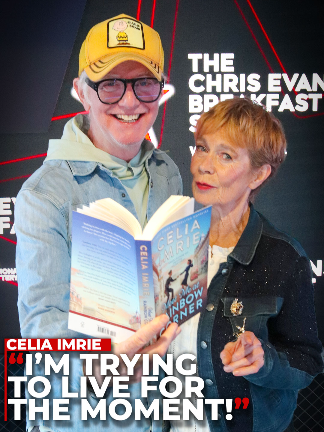 Celia Imrie will ONLY travel to USA via boat ⛴️ #celiaimrie #meetmeatrainbowcorner #chrisevans #chrisevansbreakfastshow #virginradiouk