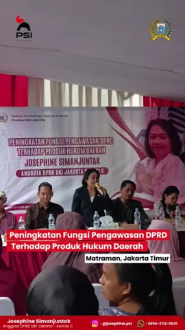 Titik ke 3 Peningkatan Fungsi Pengawasan DPRD Terhadap Produk Hukum Daerah dilaksanakan di Matraman #PSIJakartaTimur #PSIJakarta  #Matraman 