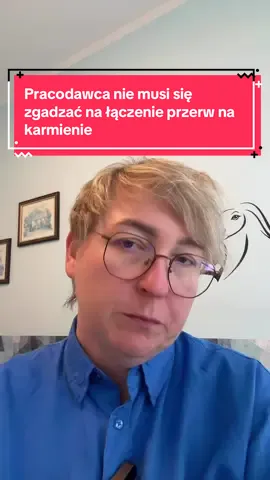 📌 Przerwa na karmienie piersią — kto decyduje o jej łączeniu? Wiele mam pyta: “Czy mogę od razu po przyjściu do pracy wziąć jedną dłuższą przerwę zamiast dwóch krótszych?” 🍼 👉 Prawo daje Ci 2 przerwy po 30 minut (lub po 45 minut przy karmieniu więcej niż jednego dziecka). 👉 Można je połączyć w jedną, ALE… to pracodawca decyduje, czy zgodzi się na takie rozwiązanie. 💡 Wniosek o łączenie przerw złóż najlepiej na piśmie, podając powód i sposób, w jaki chcesz je łączyć. Pracodawca może, ale nie musi się zgodzić. 📢 Twoje prawo — jego decyzja. ✍️ A Ty? Korzystałaś z przerw na karmienie? Łączyłaś je czy brałaś osobno? Daj znać w komentarzu ⬇️ #zgodniezprawem #pracownikrodzic #prawoipraca #pracownicamama #karmieniepiersią            