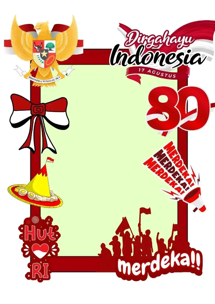 Template Photo Booth HUT RI KE 80: 1. 