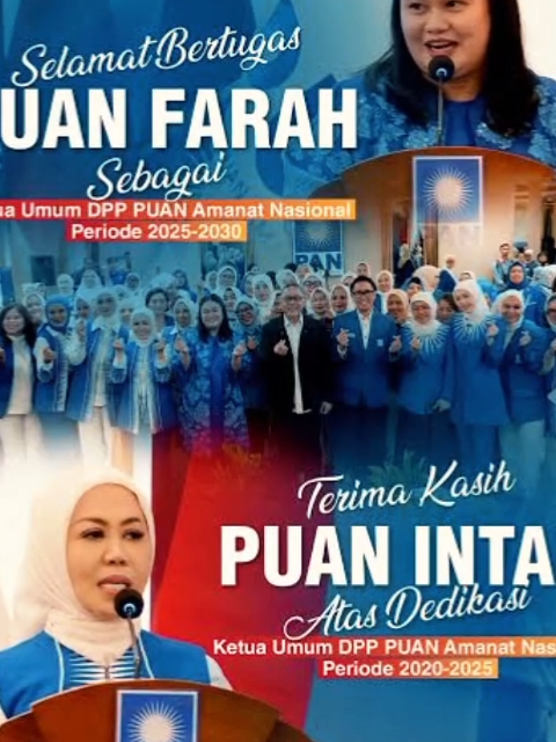 Selamat Bertugas Farah Putri Nahlia yang Resmi Menahkodai PUAN PAN 2025-2030 & Terima Kasih Atas Dedikasi Luar Biasa Intan Fauzi Selama Memimpin PUAN PAN 2020-2025. @zul.hasan  #menkopangan #bantupanganbanturakyat #kopdesmerahputih #kopdesindonesia  #zulkiflihasan 
