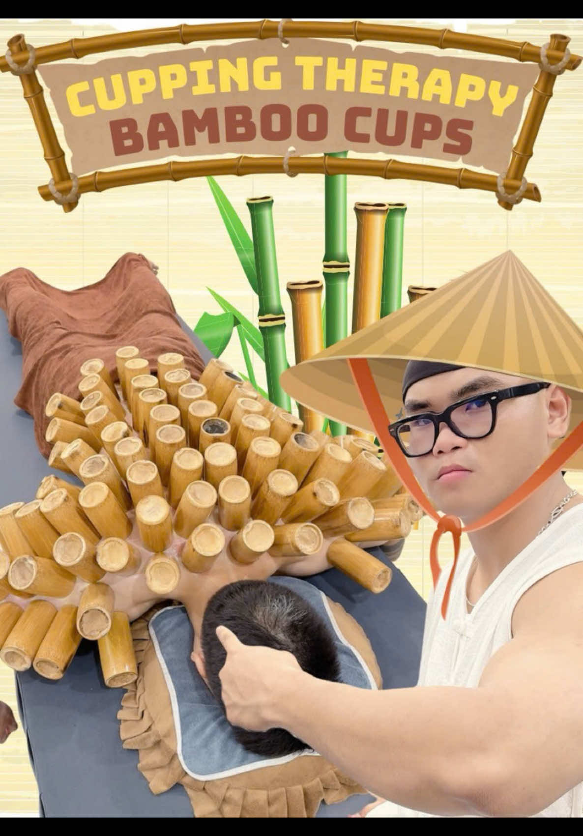 Cupping therapy with bamboo tubes is a traditional folk treatment that has been practiced for centuries in Vietnam, China, and several other Asian countries. Instead of using glass or plastic cups as in modern methods, bamboo tubes are cut into sections, smoothed, and then used to create negative pressure to suction the skin #asmr #cuppingtherapy #massage #tbodyreset #xuhuong