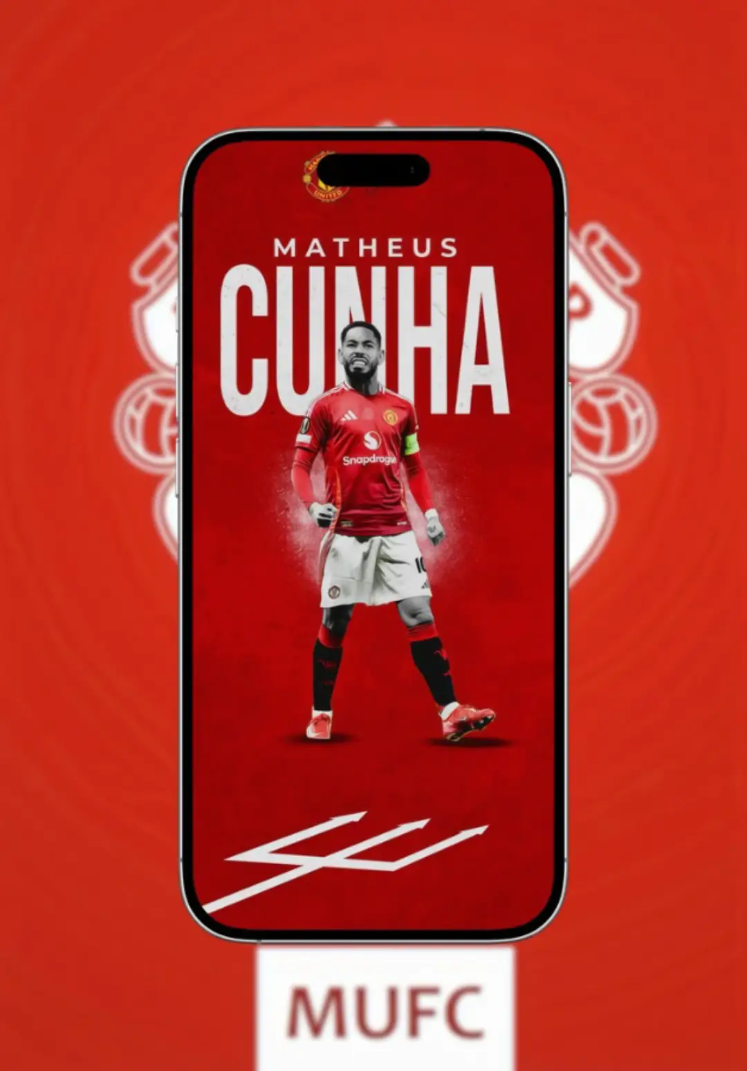 MATHEUS CUNHA 👻👹 #wallpaper #4k #footballwallpapers #manchesterunited #football 