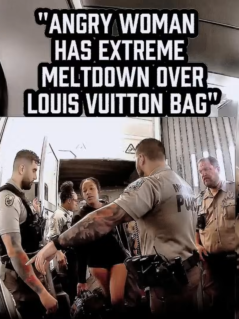 LV bags on Frontier- Girl those bags are as fake as your service