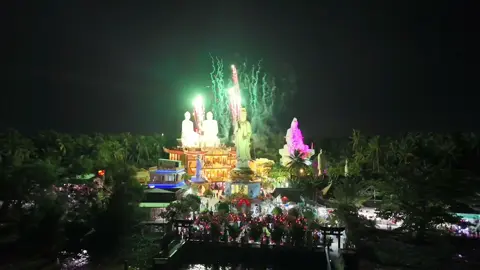 Lễ thắp hoa đăng cầu bình an tại Chùa Liên Hoa ( Mẹ Nam Hải Tiền Giang ) #menamhaitienggiang #tiengiang #dronevideo #mientayquetoi 