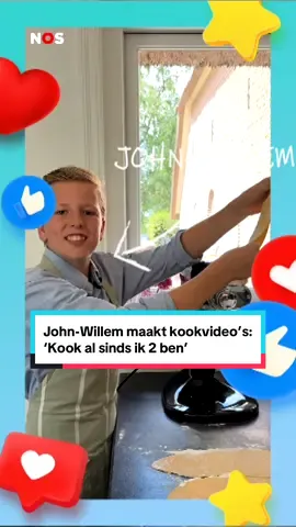 John-Willem kookt op social media de sterren van de hemel 🌟🍳📱 Hij maakt kookvideo's met een Engelse voice-over 🎥 @cookingwithjohnwillem  #Jeugdjournaal #zomerserie #ViralHobby #kinderen #koken 